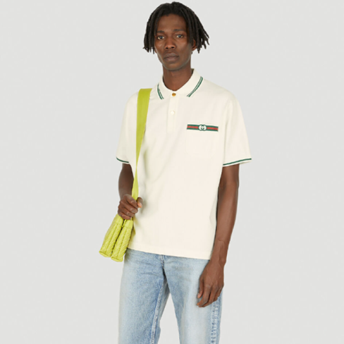 구찌 남성 화이트 폴로 반팔티 - Gucci Mens White Polo Tshirts - guc335x