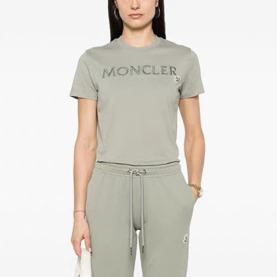 몽클레어 여성 그레이 반팔 티셔츠 - Moncler Womens Gray Tshirts - moc445x