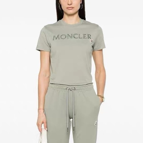 몽클레어 여성 그레이 반팔 티셔츠 - Moncler Womens Gray Tshirts - moc445x