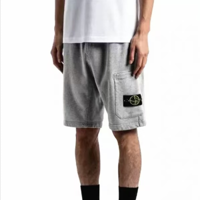 스톤아일랜드 남성 그레이 반바지 - Stone Island Mens Gray Half-pants - stc91x