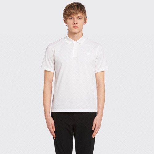 프라다 남성 화이트 반팔 폴로 티셔츠 - Prada Mens White Tshirts - prc481x