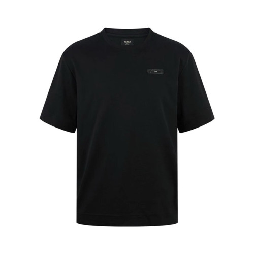 펜디 남성 블랙 반팔 티셔츠 - Fendi Mens Black Tshirts - fec527x