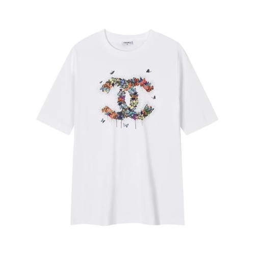 샤넬 남/녀 화이트 반팔티 - Chanel Unisex White Tshirts - chc551x