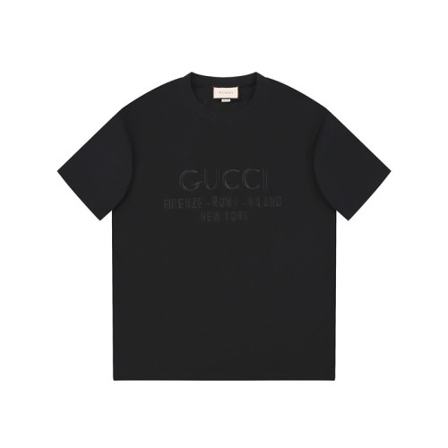 구찌 남/녀 블랙 티셔츠 - Gucci Unisex Black Tshirts - guc595x