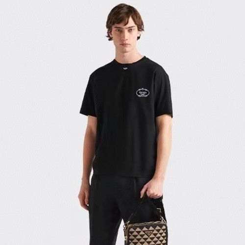 프라다 남성 블랙 반팔 티셔츠 - Prada Mens Black Tshirts - prc599x