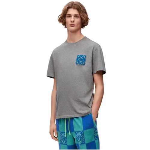 로에베 남성 그레이 반팔티 - Loewe Mens Gray Tshirts - loc334x