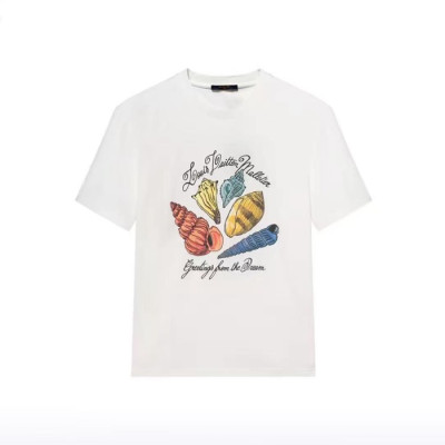 루이비통 남성 화이트 반팔 티셔츠 - Louis vuitton Mens White Tshirts - lvc618x