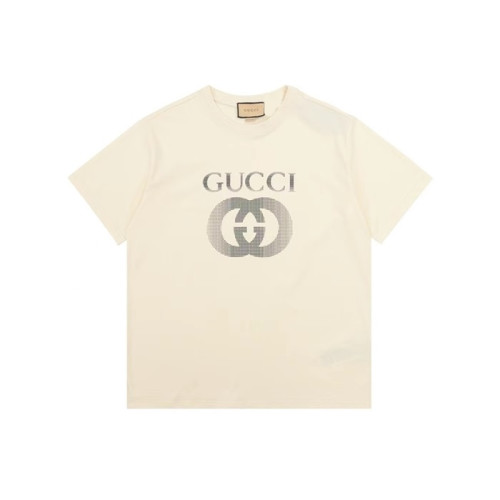 구찌 남성 아이보리 반팔 티셔츠 - Gucci Mens Ivory Tshirts - guc651x
