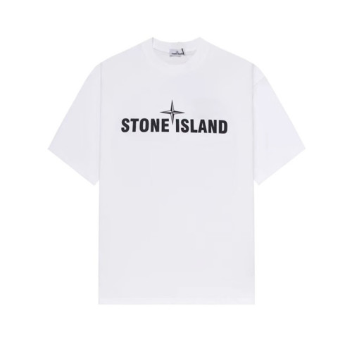 스톤아일랜드 남성 화이트 크루넥 반팔티 - Stone Island Mens White Tshirts - stc02x
