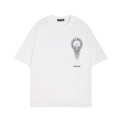 크롬하츠 남성 화이트 반팔티 - Chrom Hearts Mens White Tshirts - chc750x