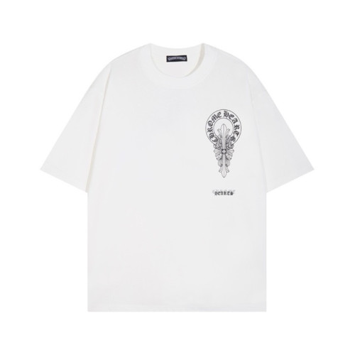 크롬하츠 남성 화이트 반팔티 - Chrom Hearts Mens White Tshirts - chc750x