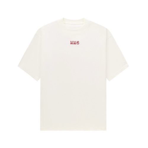 메종 마르지엘라 남/녀 아이보리 반팔 티셔츠 - Maison Margiela Unisex Ivory Tshirts - mac766x