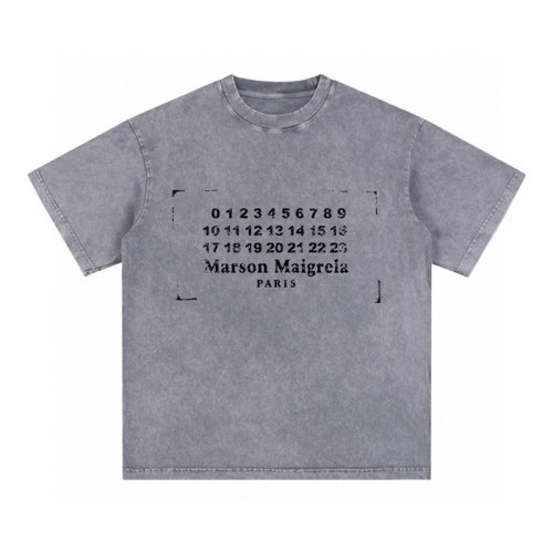 메종 마르지엘라 남/녀 그레이 반팔 티셔츠 - Maison Margiela Unisex Gray Tshirts - mac774x