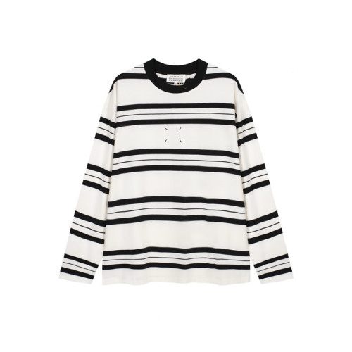 메종 마르지엘라 남성 화이트 긴팔티 - Maison Margiela Mens White Tshirts - mac781x