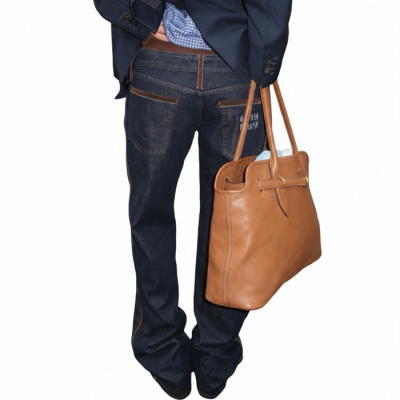 미우미우 남/녀 네이비 청바지 - Miumiu Unisex Navy Jeans - mic796x