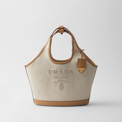 프라다 여성 샌드 캔버스 토트백 1BG471 - Prada Womens Beige Tote Bag - prb2037x
