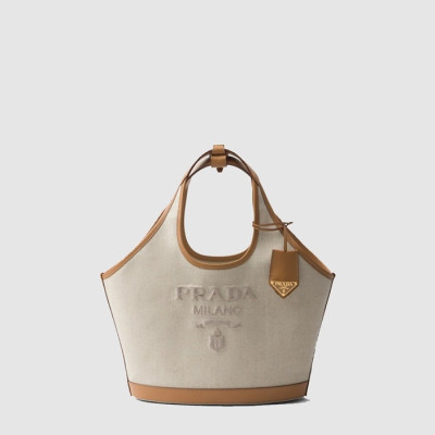 프라다 여성 샌드 캔버스 토트백 1BG471 - Prada Womens Beige Tote Bag - prb2037x