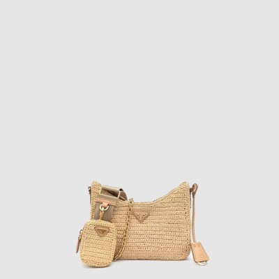 프라다 여성 리에디션 테수토 1BH204 - Prada Womens Beige Hobo Bag - prb2045x