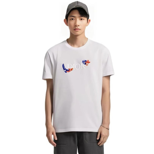 디올 남성 화이트 반팔 티셔츠 - Dior Mens White Tshirts - dic880x