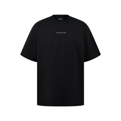 발렌시아가 남성 블랙 반팔 티셔츠 - Balenciaga Mens Black Tshirts - bac943x