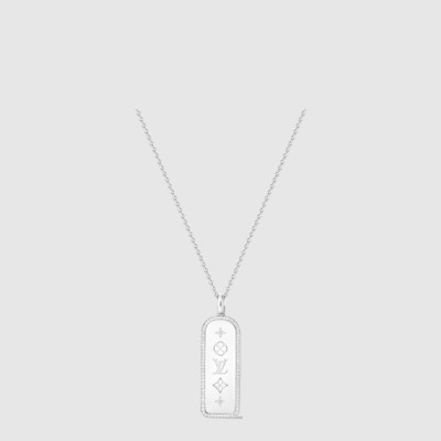 루이비통 남성 라지 택 팬던트 목걸이 - Louis vuitton Mens Large Tag Necklace - acc2080x