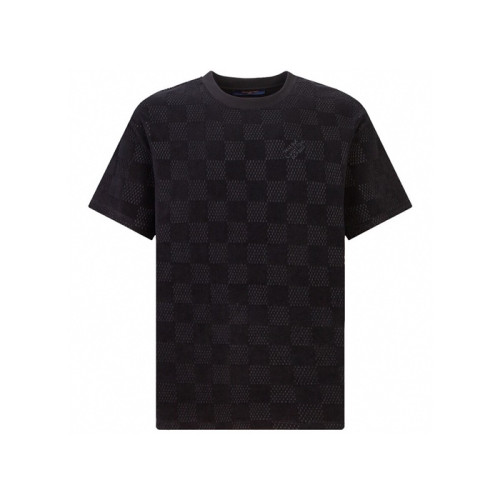 루이비통 남성 블랙 반팔 티셔츠 - Louis vuitton Mens Black Tshirts - lvc1174x