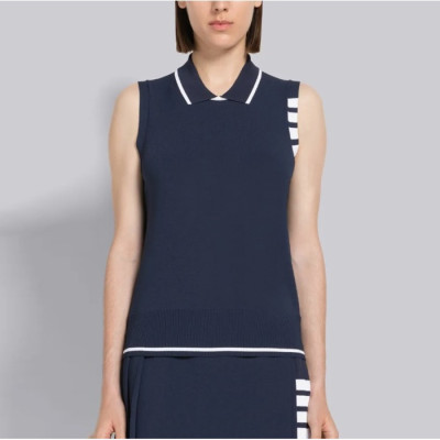 톰브라운 여성 라운드 나시 - Thom Browne Womens Sleeveless Top - thc1237x