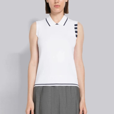 톰브라운 여성 라운드 나시 - Thom Browne Womens Sleeveless Top - thc1238x