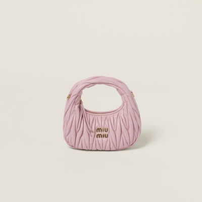 미우미우 여성 마테라쎄 미니 호보 백 - Miumiu Womens Matelasse Mini Hobo - miu2296x