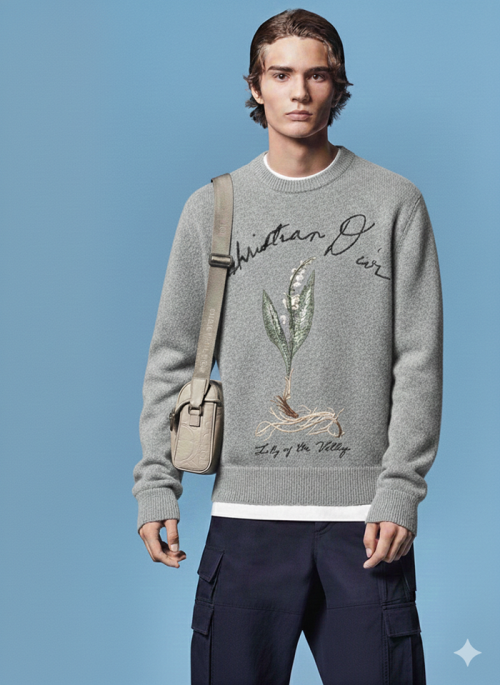디올 남성 라운드 니트 - Dior Mens Round Knitwear - dic1489x