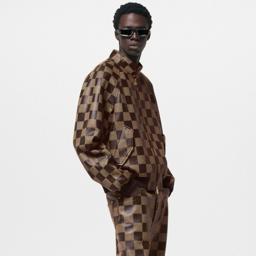 루이비통 남성 다미에 가죽 자켓 - Louis vuitton Mens Damier Jackets - lvc1520x