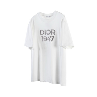 디올 남성 화이트 반팔 티셔츠 - Dior Mens White Tshirts - dic1785x