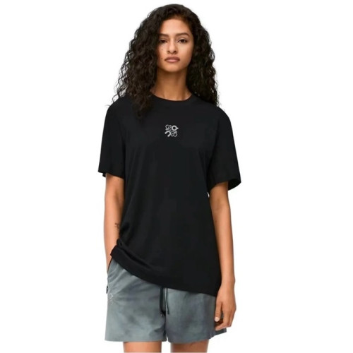 로에베 여성 이니셜 블랙 반팔티 - Loewe Womens Black Tshirt - loc1804x