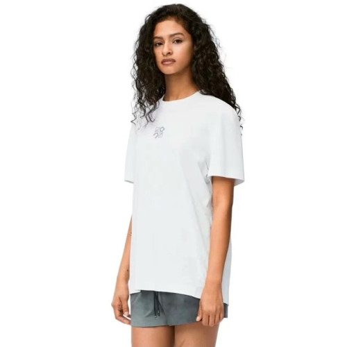 로에베 여성 이니셜 화이트 반팔티 - Loewe Womens White Tshirt - loc1805x