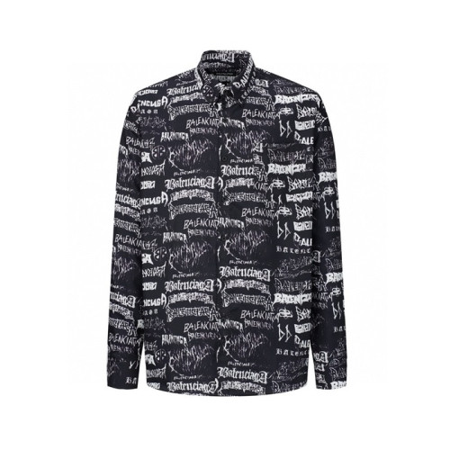 발렌시아가 남성 블랙 셔츠 - Balenciaga Mens Dress Shirts - bac1817x