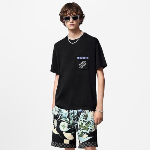 루이비통 남성 라운드 반팔 티셔츠 - Louis vuitton Mens Round Tshirt - lvc1858x