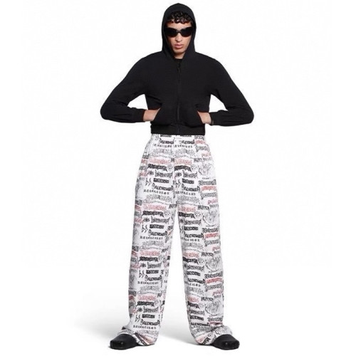 발렌시아가 남성 화이트 팬츠 - Balenciaga Mens White Pants - bac1891x
