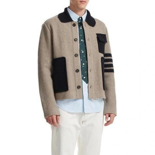 톰브라운 남성 폴로 니트 - Thom Browne Mens Polo Knits - thc1943x