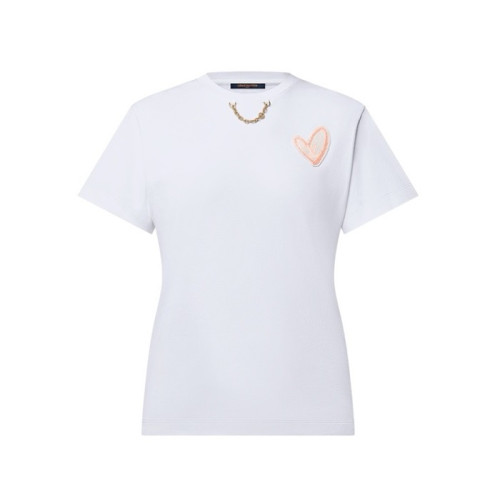 루이비통 여성 반팔 티셔츠 - Louis vuitton Womens White Tshirt - lvc1986x