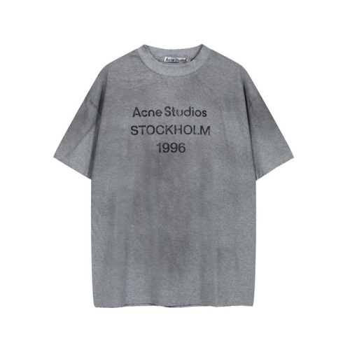 아크네 남/녀 그레이 반팔티 - Acne Unisex Gray Tshirts - anc2024x