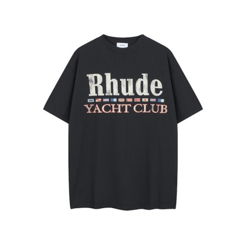 루드 남성 블랙 반팔티 - Rhude Unisex Black Tshirts - rhc2025x