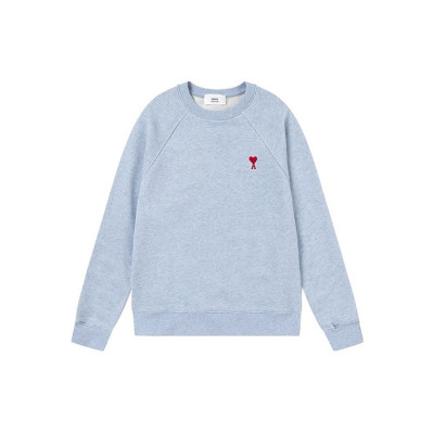 아미 남성 블루 맨투맨 - Ami Mens Blue Tshirts - amc2138x