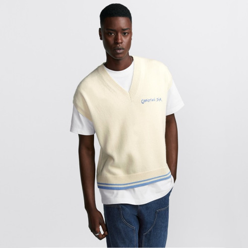 디올 남성 브이넥 베스트 - Dior Mens V-nack Vest - dic3019x
