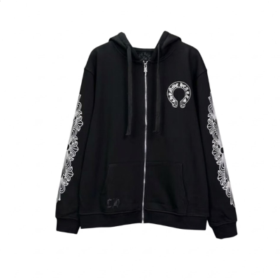 크롬하츠 남성 집업 후디 - Chrom hearts Mens Zip-up Hoodie - chc3375x