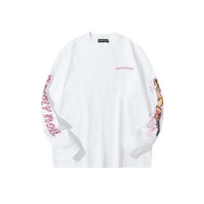크롬하츠 남성 라운드 긴팔티 - Chrome Hearts Mens Round Tshirt - chc3528x
