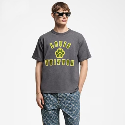루이비통 남성 라운드 반팔 티셔츠 - Louis vuitton Mens Round Tshirt - lvc4280x