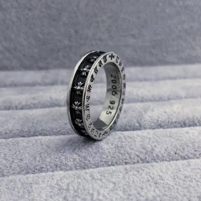 크롬하츠 남/녀 실버 반지 - Chrome Hearts Unisex Silver Ring - acc2664x