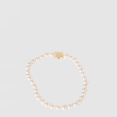 미우미우 여성 펄 메탈 네크리스 - Miumiu Womens Pearl Metal Necklace - acc2864x