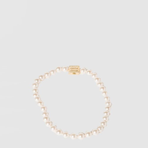 미우미우 여성 펄 메탈 네크리스 - Miumiu Womens Pearl Metal Necklace - acc2864x