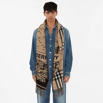 버버리 남/녀 양면 머플러 - Burberry Unisex Reversible Muffler - acc2981x